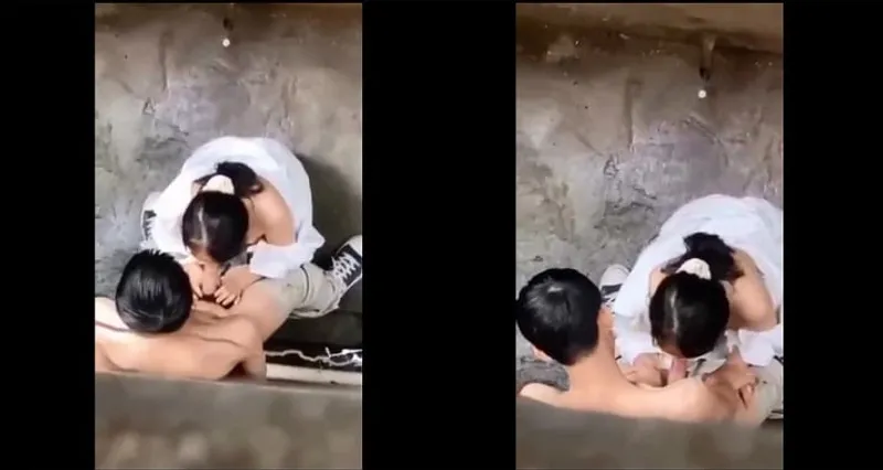 Quay lén em nữ học sinh bj cho tình nhân trong hẻm