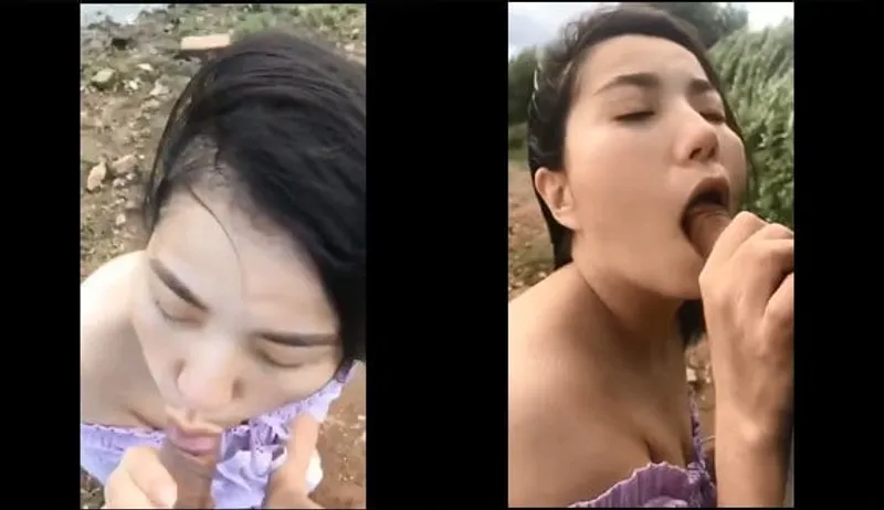 Người yêu bj cho cô bạn gái bên bờ sông