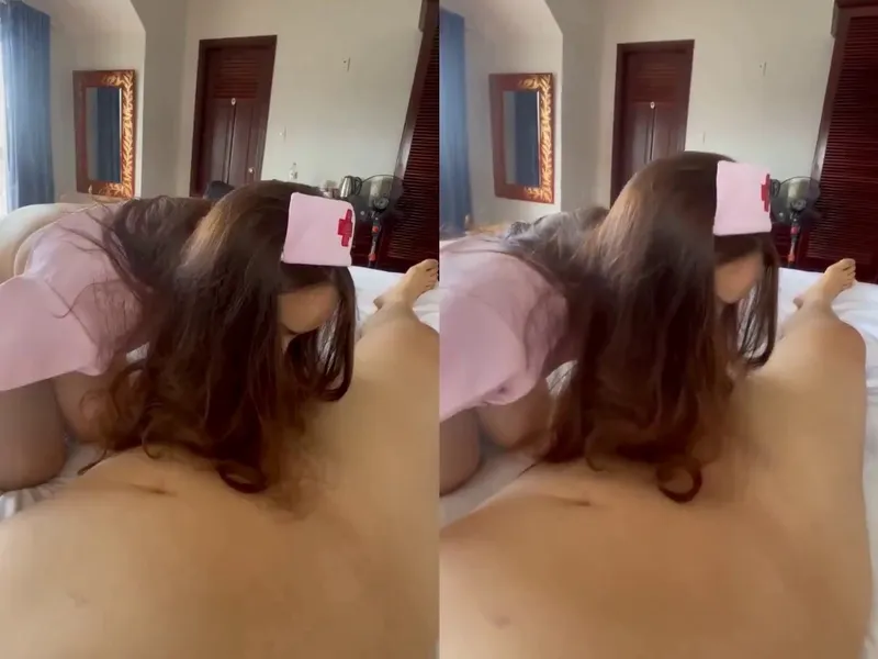 Làm tình em ngành cosplay nhân viên chăm sóc trong nhà nghỉ || p1